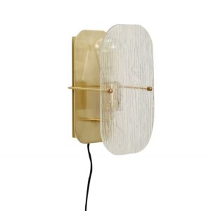 Ruffle væglampe, messing