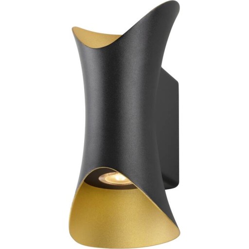 SLV Modela Sort/Guld Væglampe