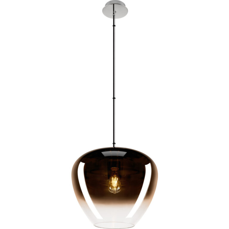 SLV Pantilo Convex pendel, krom/kobber, Ø40 cm