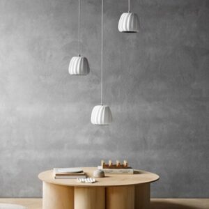 ST906 Mini pendel, papir/hvid, 18 x 18 cm