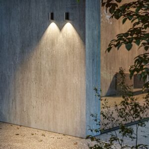 Scap down udendørs væglampe, deep black