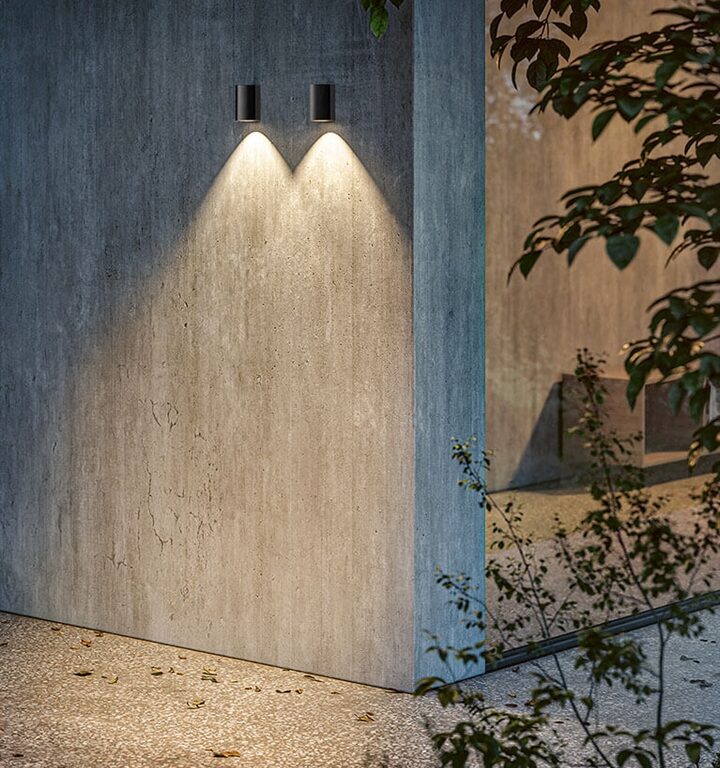 Scap down udendørs væglampe, deep black