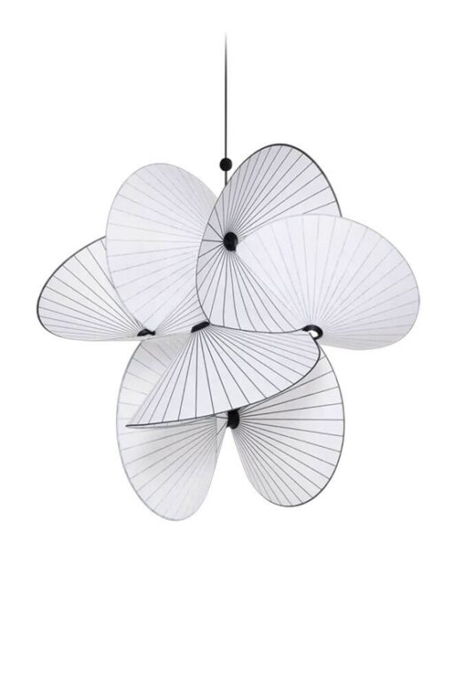 Serpentine Light 8 large pendel, sort/hvid