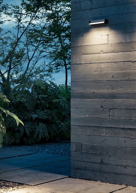 Slat One udendørs væglampe/loftlampe, antrasit