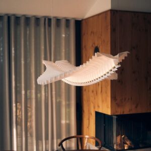 Sora pendel, hvid/messing