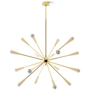Stilnovo Sputnik Pendel Ivory - Pendler Messing Elfenben - 9591