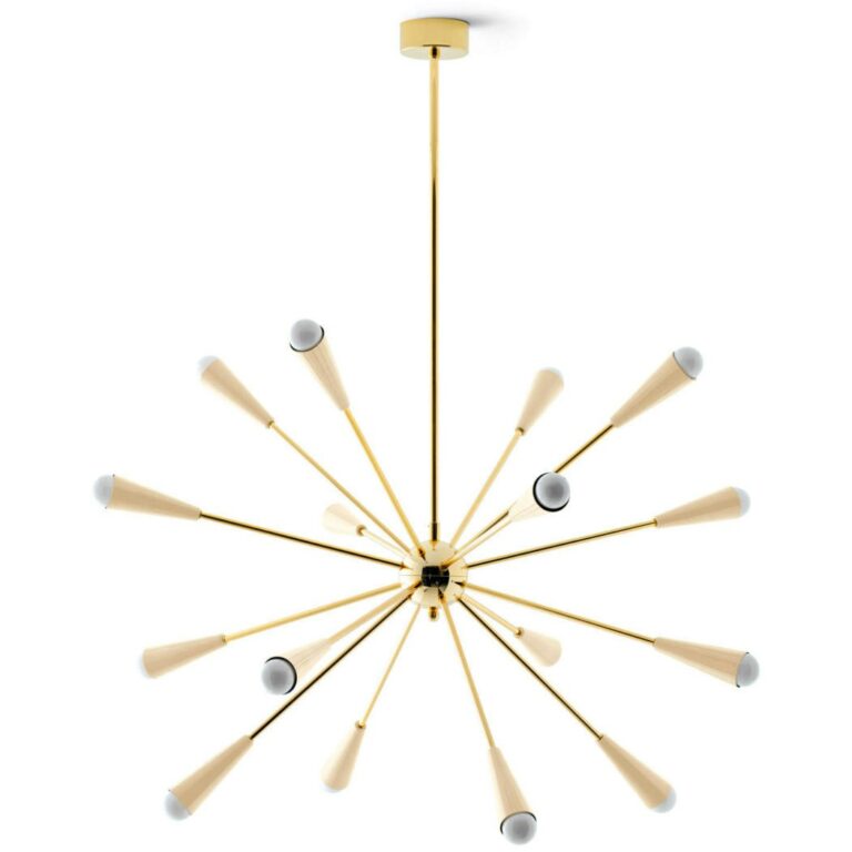 Stilnovo Sputnik Pendel Ivory - Pendler Messing Elfenben - 9591