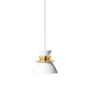 Sundowner pendel 175, messing/hvid