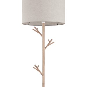 TK Albero gulvlampe - beige hør, natur fyrretræ og hvid stål