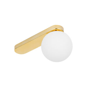 TK Bianca loftlampe - hvid glas og guld stål