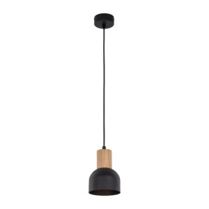 TK Cairo loftlampe - natur træ og sort metal