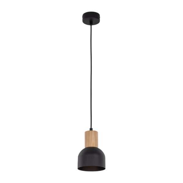 TK Cairo loftlampe - natur træ og sort metal