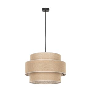 TK Calisto loftlampe - natur jute og sort metal