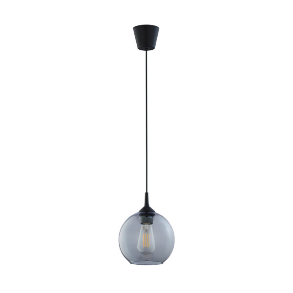 TK Cubus loftlampe - grafit glas og sort metal