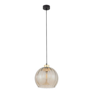 TK Devi loftlampe - rav glas og sort metal