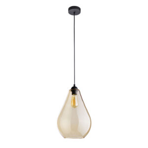 TK Fuente loftlampe - rav glas og sort metal