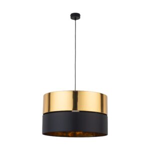 TK Hilton loftlampe - guld metal og sort stof