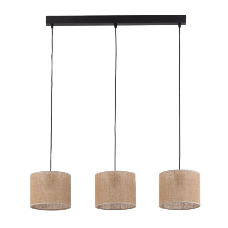 TK Jute loftlampe, m. 3 skærme - natur jute