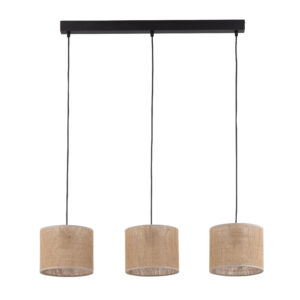 TK Jute loftlampe, m. 3 skærme - natur jute