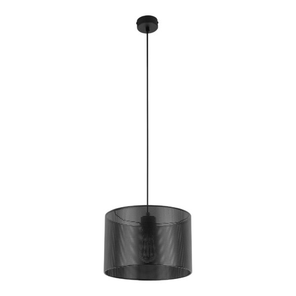 TK Moreno loftlampe 300 - sort stof og sort metal