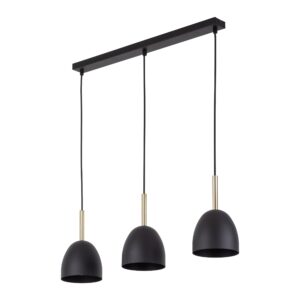 TK Nord loftlampe, m. 3 skærme - sort metal