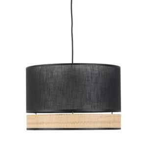 TK Paglia loftlampe 380 - sort stof og natur flet