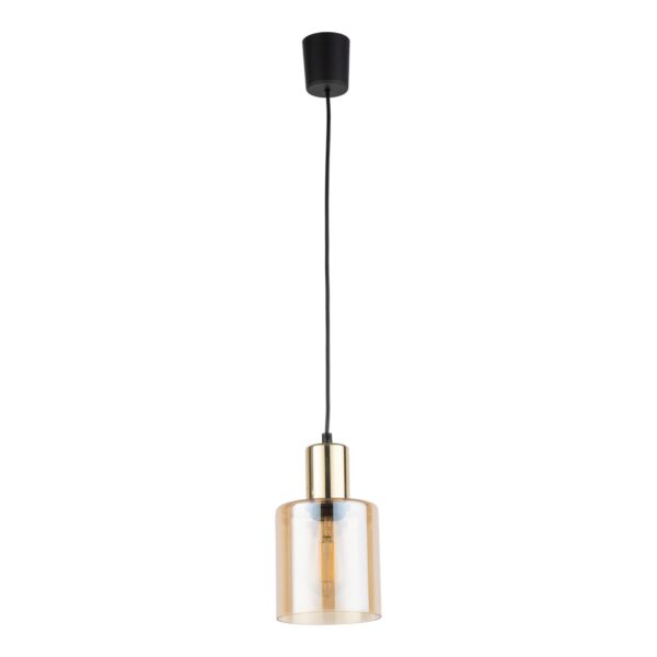 TK Sierra loftlampe - rav glas og guld metal