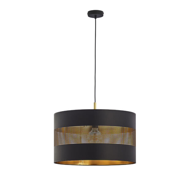 TK Tago loftlampe - sort stof og sort metal