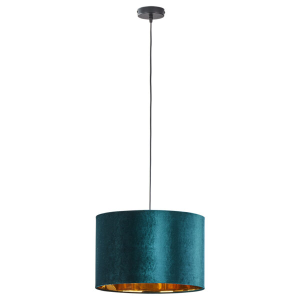 TK Tercino loftlampe 380 - guld og grøn stof