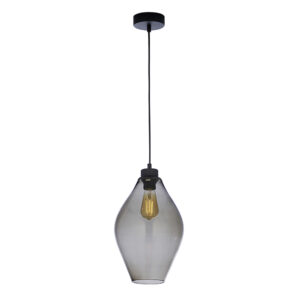 TK Tulon loftlampe - grafit glas og sort metal