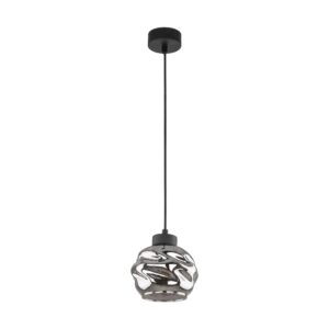 TK Zulia loftlampe - glas og sort metal