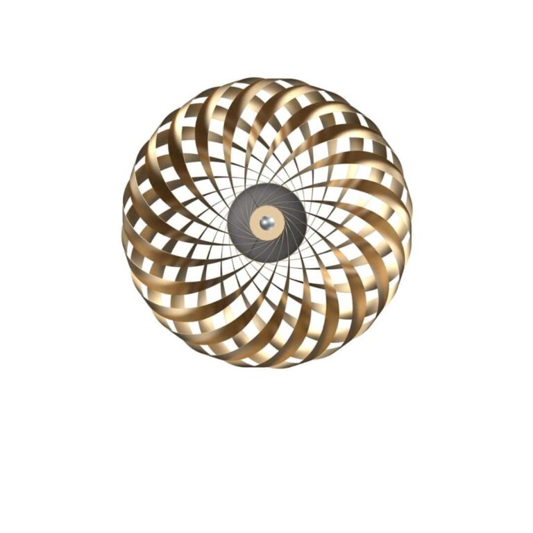 Tom Rossau Tr5 Guld Børstet Aluminium Ø60 Væglampe