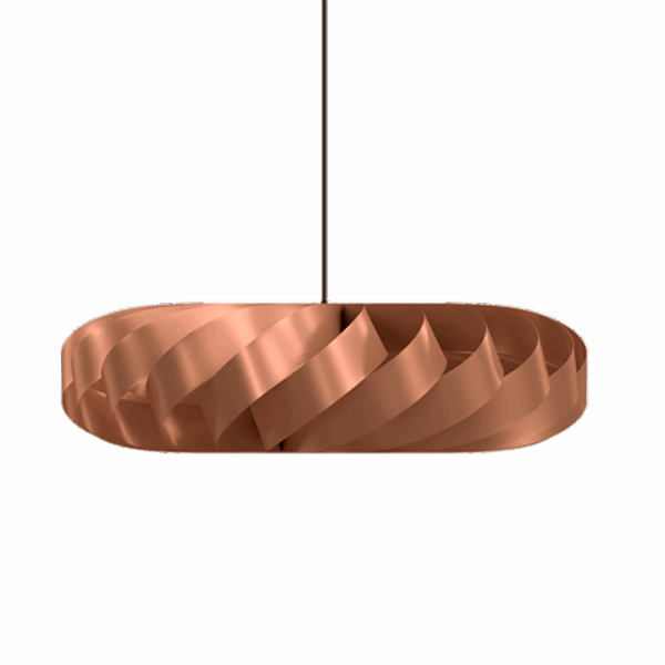 TR5 pendel, alu/kobber, 80 x 22 cm