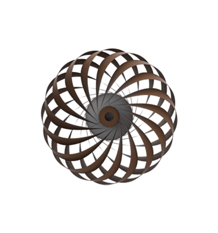 TR5 væglampe, birk/brun, 40 x 18 cm