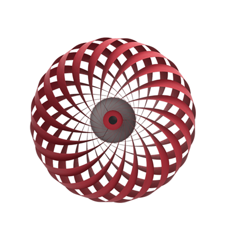 TR5 væglampe, birk/rød, 60 x 20 cm