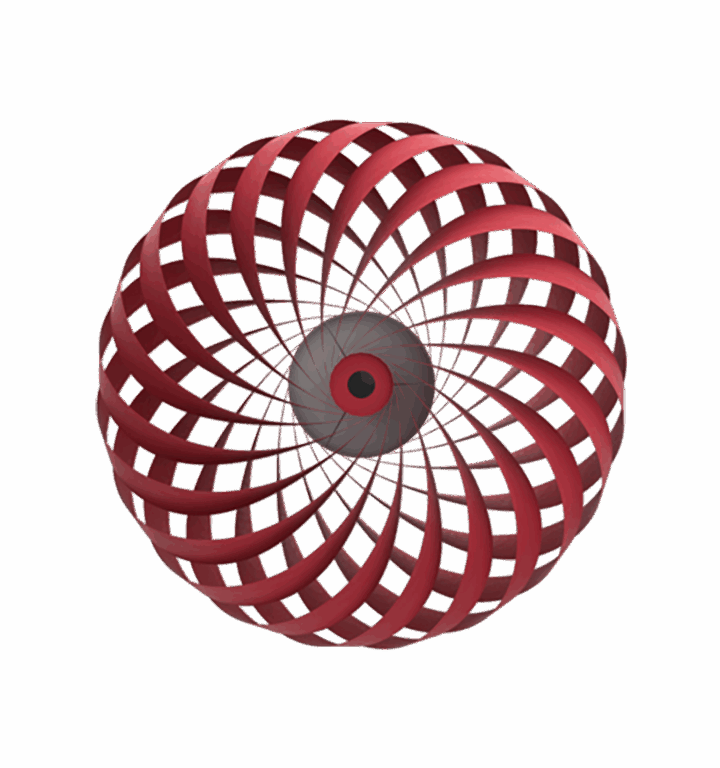 TR5 væglampe, birk/rød, 60 x 20 cm