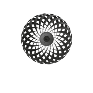 TR5 væglampe, birk/sort, 60 x 20 cm