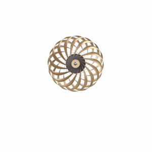 TR5 væglampe, børstet alu/guld, 40 x 18 cm