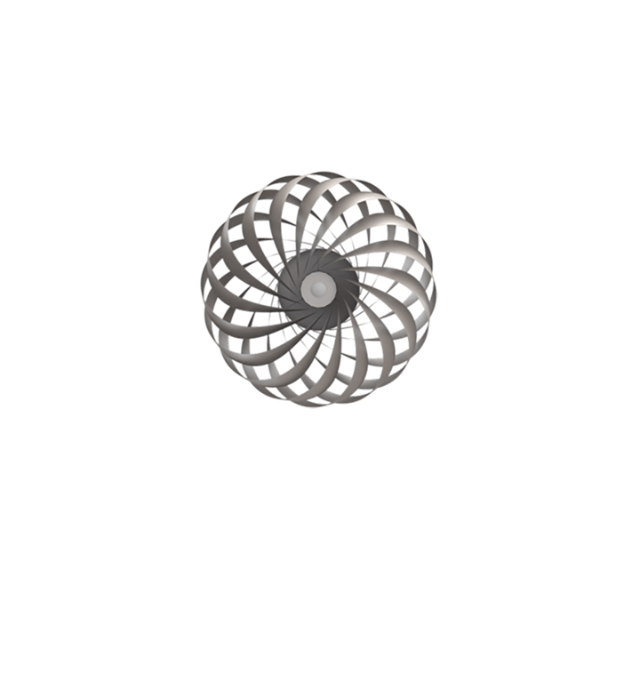 TR5 væglampe, børstet alu/sølv, 40 x 18 cm