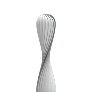 TR7 gulvlampe, plastik/hvid, 25 x 117 cm