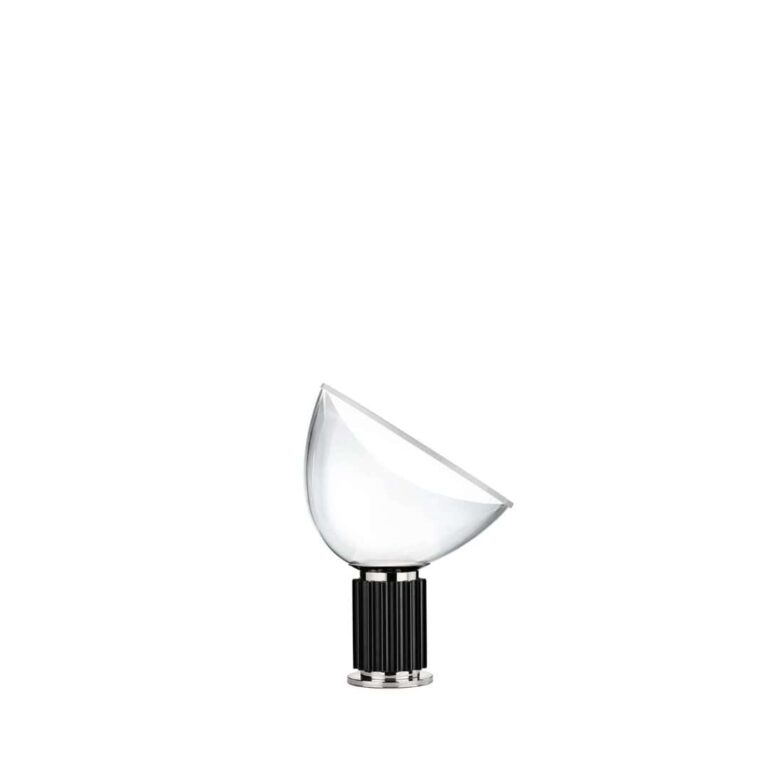 Taccia Small Bordlampe Glasskærm LED Sort - Flos