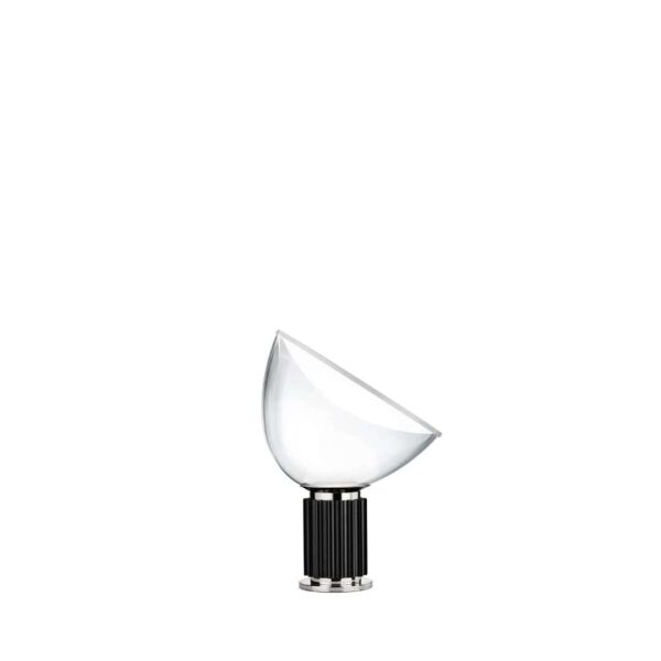 Taccia Small Glasskærm Bordlampe LED Sort - Flos