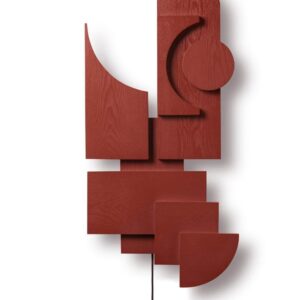 Totem Deco væglampe, baskisk rød