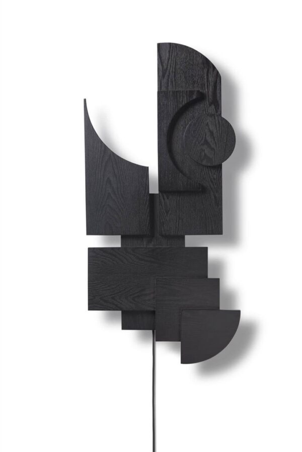 Totem Deco væglampe, sort