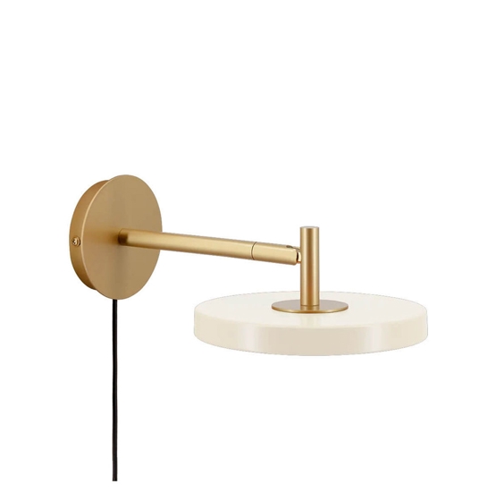 UMAGE Asteria Væglampe Kort Pearl Hvid/Messing