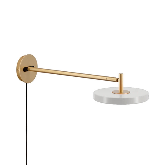 UMAGE Asteria Væglampe Lang Mist Grå/Messing