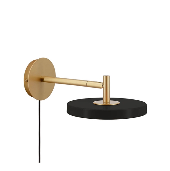 Umage Asteria Væglampe Kort Sort/Messing