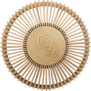 Umage Clava Up Wood væglampe, lyst træ, Ø35 cm