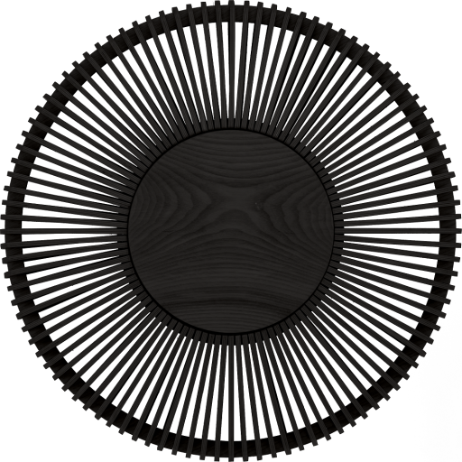 Umage Clava Up Wood væglampe, sort træ, Ø49 cm