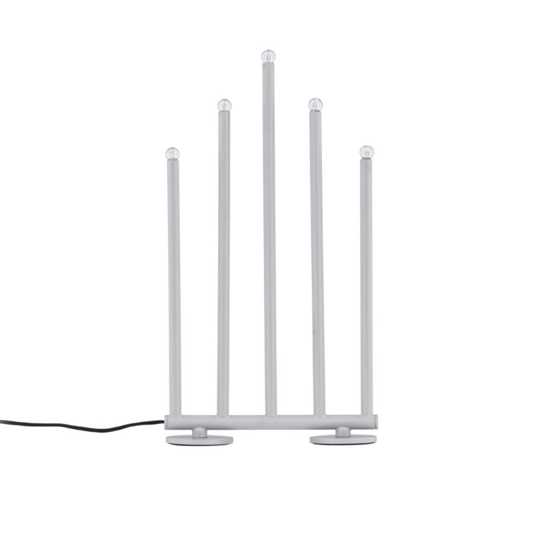 VENTURE DESIGN Björnfjället bordlampe, m. dæmpning - mat sølv stål (40cm)